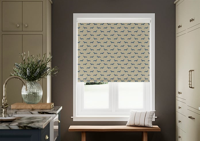 Emily Bond Peggy, True Blue - Roller Blind - Image 3